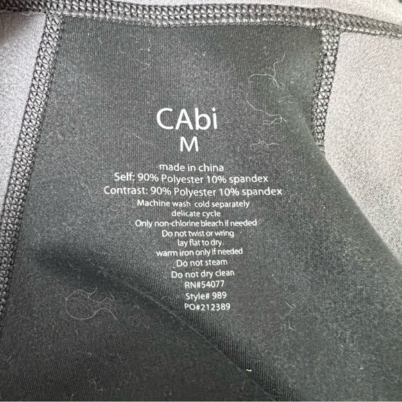 CAbi Dash Jacket Black Dark Gray Asymmetrical Zipper Side Pockets Size Medium - Picture 9 of 11